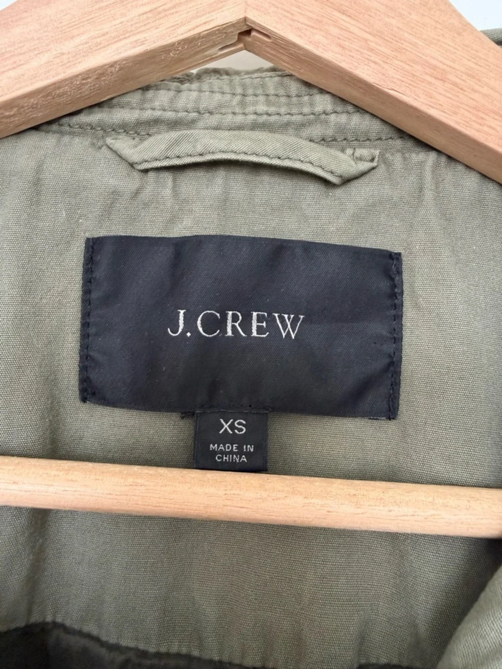 Classic 2010s J Crew Green Utility Jacket, Size XS